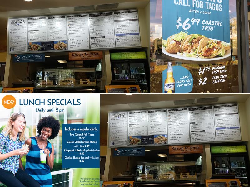 Rubio's Coastal Grill Menu