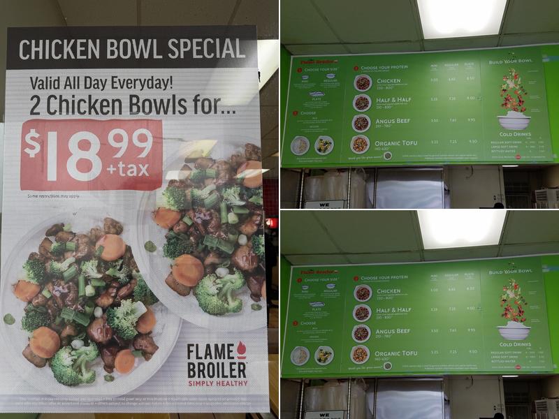 Flame Broiler Menu