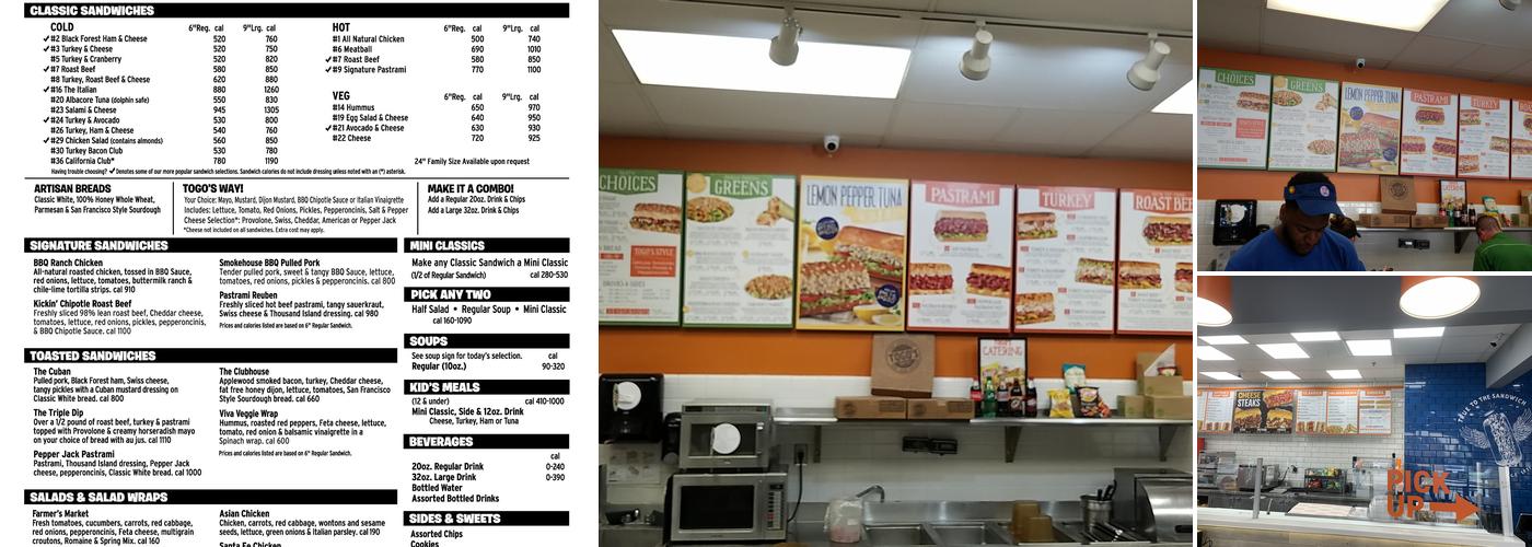 TOGO'S Sandwiches Menu