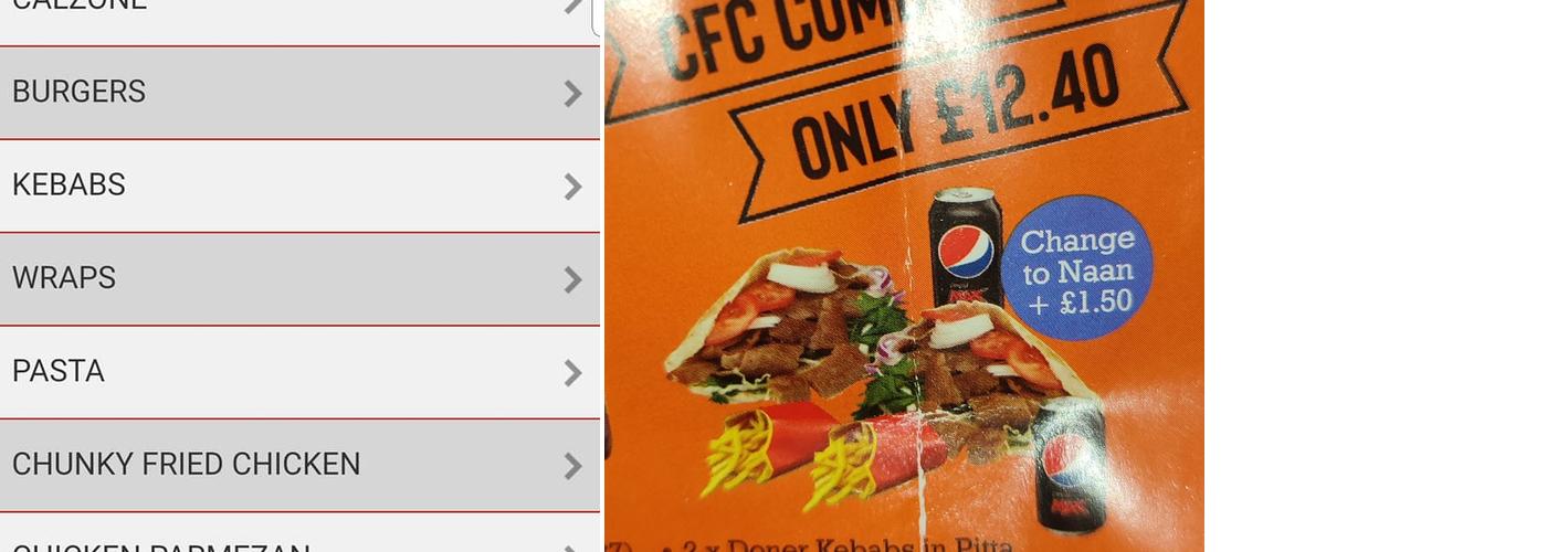 CFC Pizza Menu