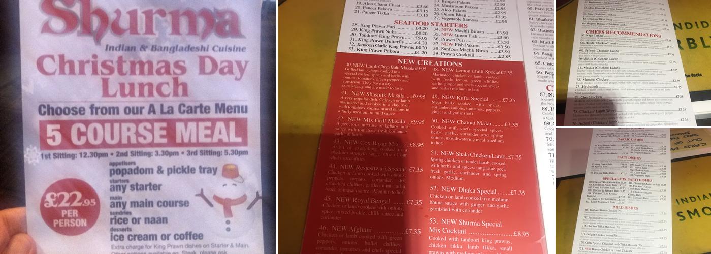 Shurma Menu