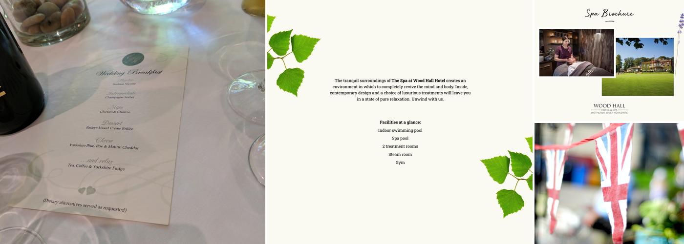 Wood Hall Hotel & Spa Menu