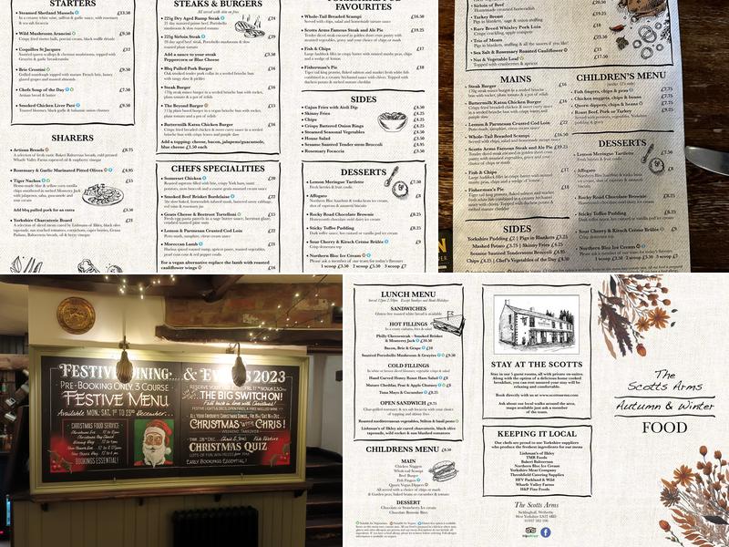 Scotts Arms Menu