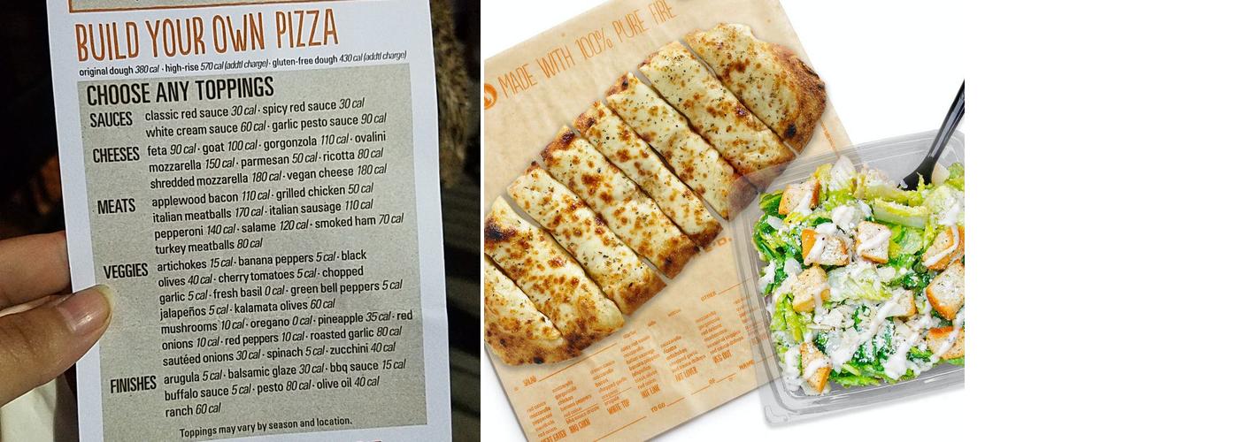 Blaze Pizza Menu