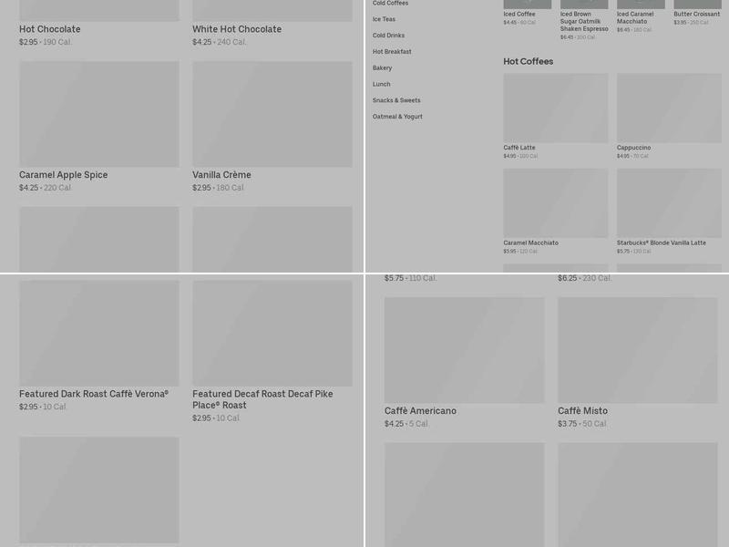 Starbucks Menu