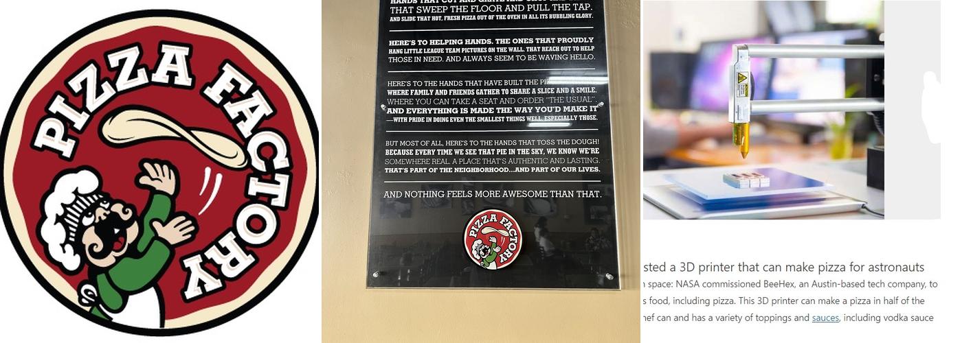 Pizza Factory Menu