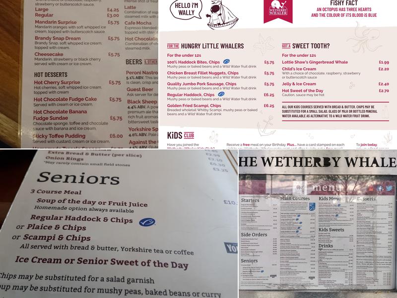 The Wetherby Whaler Menu