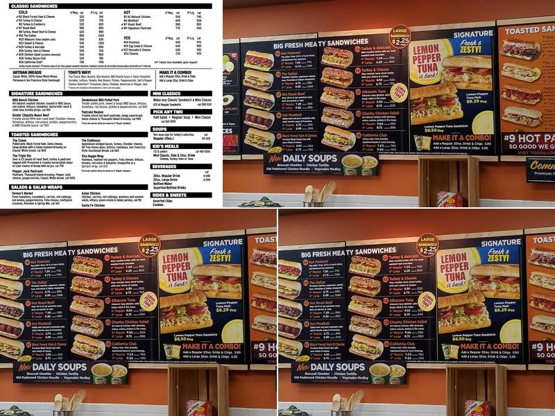 TOGO'S Sandwiches Menu