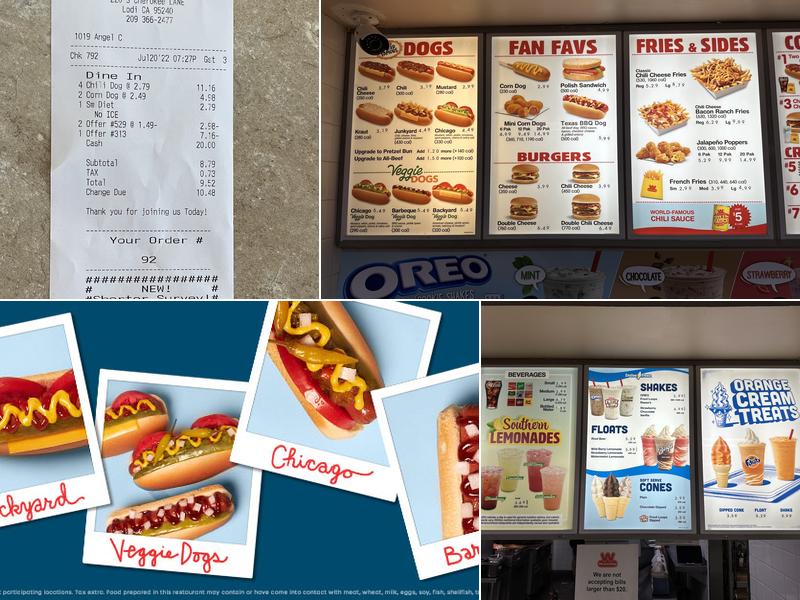 Wienerschnitzel Menu