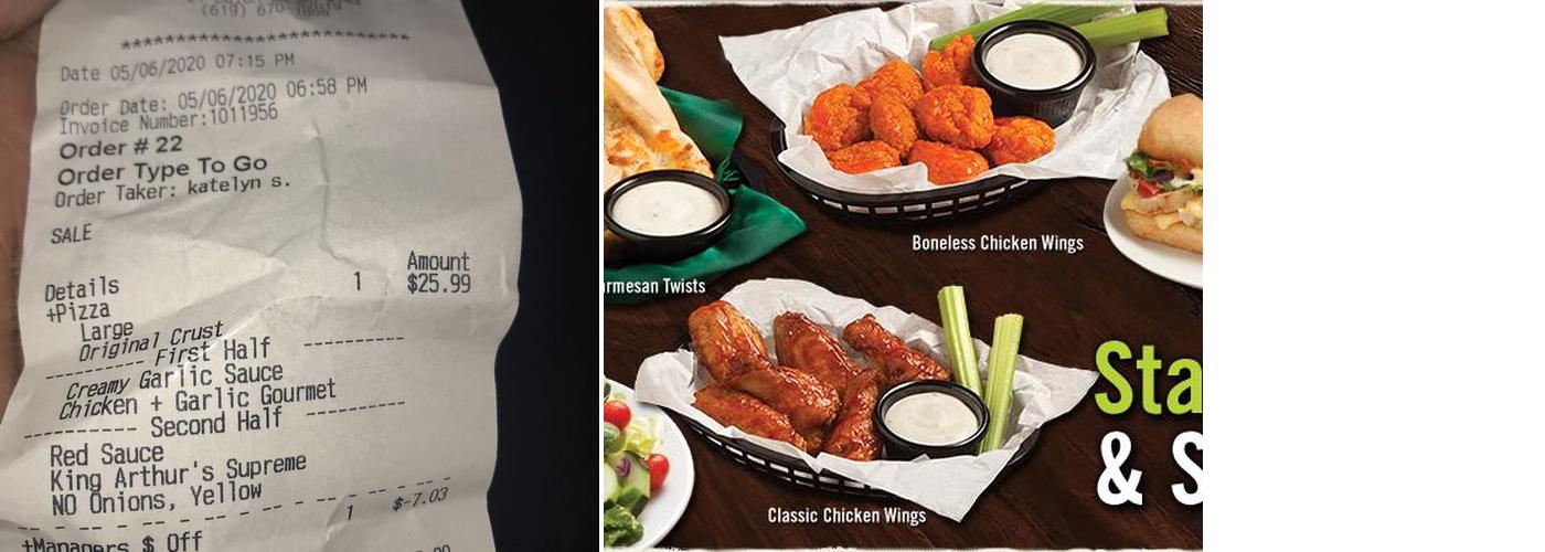 Round Table Pizza Menu