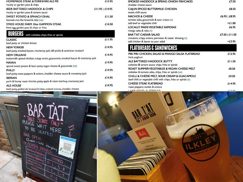 Bar T'at Menu