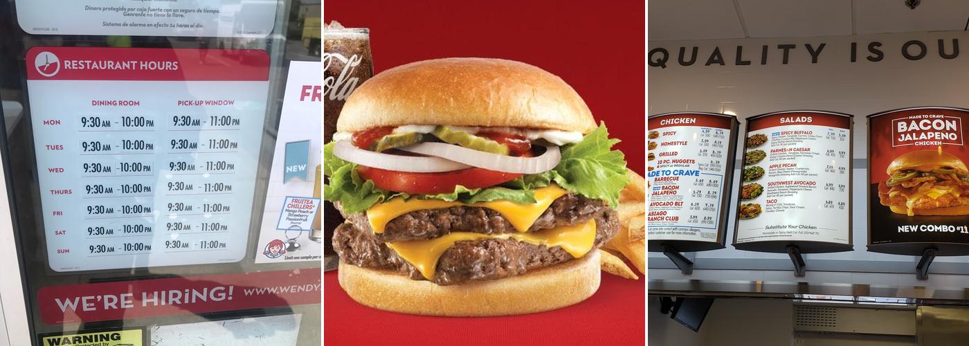 Wendy's Menu