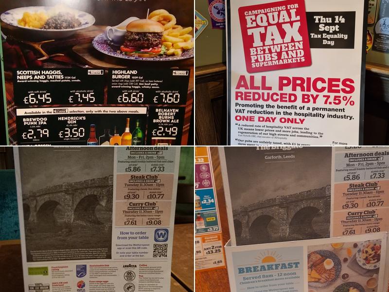 The Briggate - JD Wetherspoon Menu