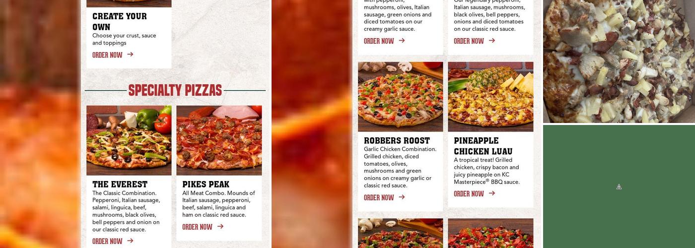 Mountain Mike's Pizza Menu