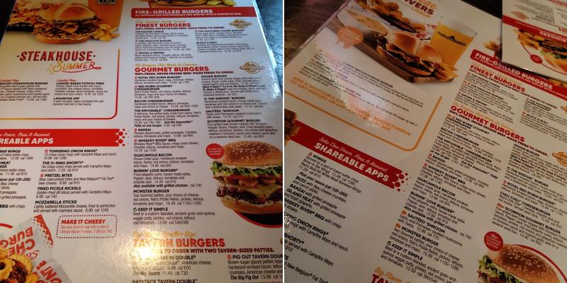 Red Robin Gourmet Burgers and Brews Menu
