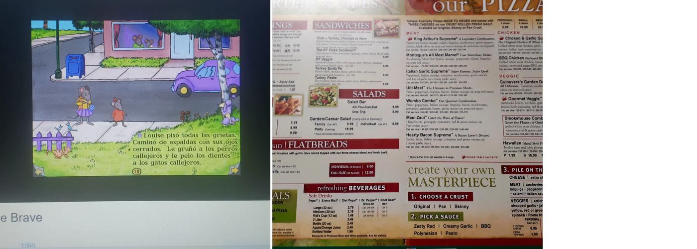 Round Table Pizza Menu