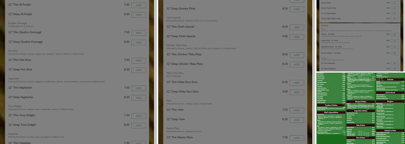 Maxs Balti House And Pizza Bar Menu