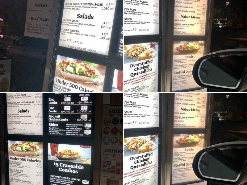 El Pollo Loco Menu