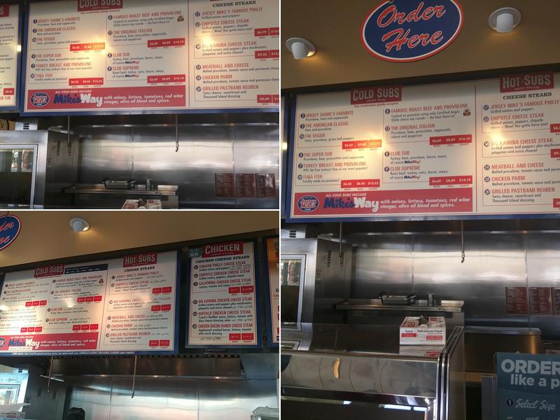 Jersey Mike's Subs Menu