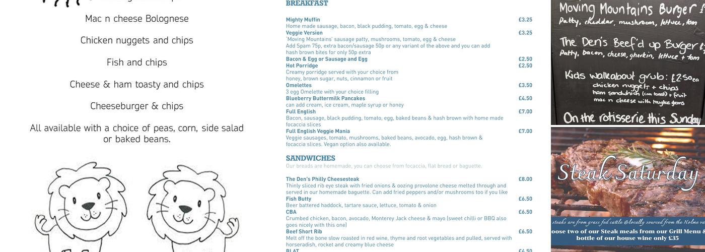 The Red Lion Inn Menu