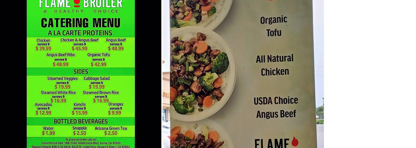 Flame Broiler Menu