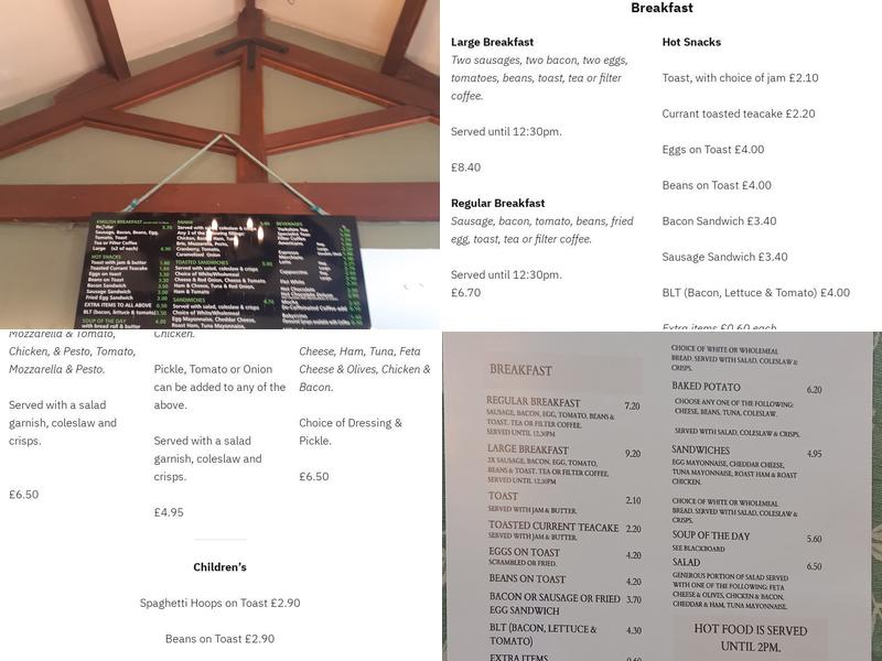 The Five Rise Locks Cafe Menu