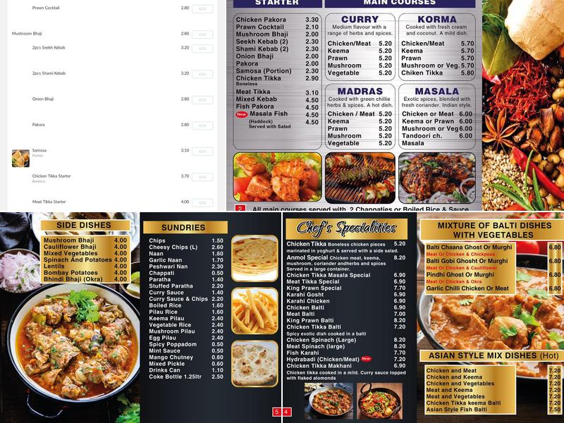 The Anmol Menu