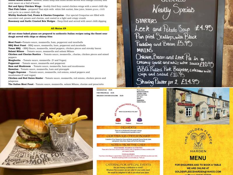 The Golden Fleece Inn Menu