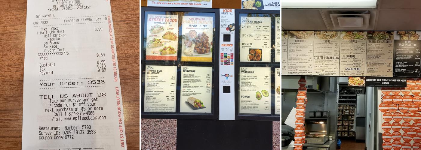 El Pollo Loco Menu