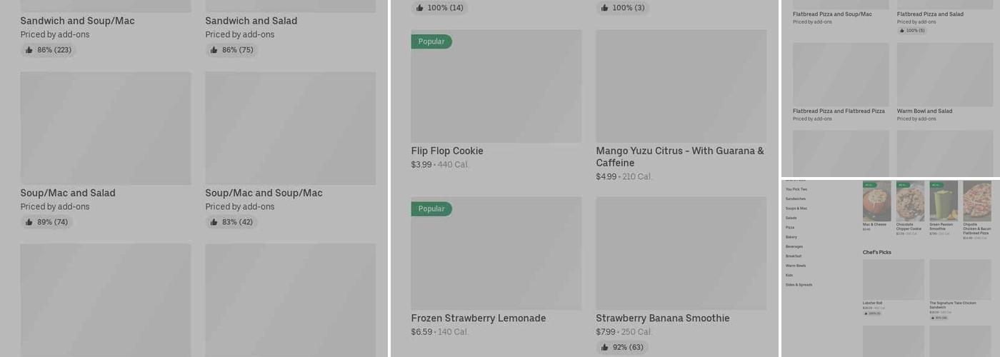 Panera Bread Menu