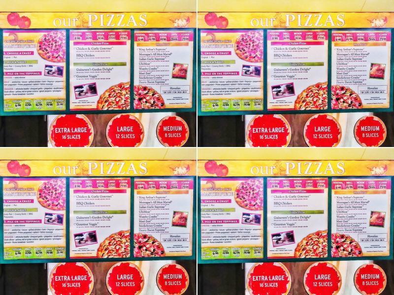 Round Table Pizza Menu