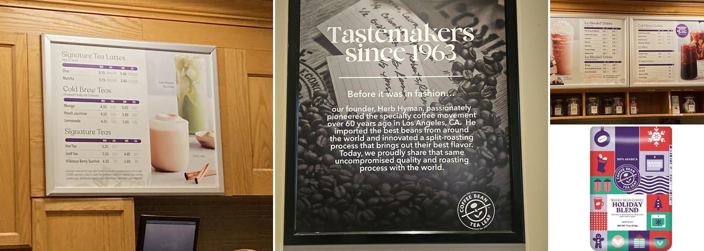 The Coffee Bean & Tea Leaf Menu