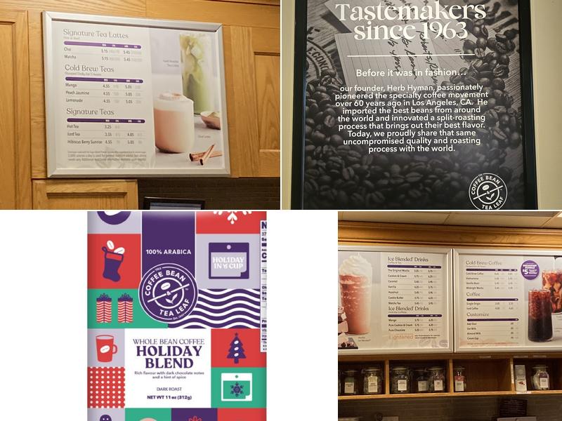 The Coffee Bean & Tea Leaf Menu