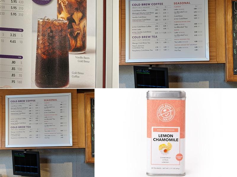 The Coffee Bean & Tea Leaf Menu