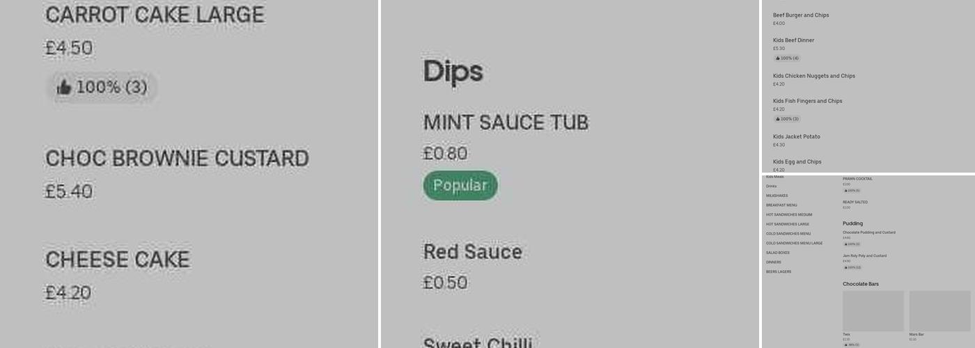 Monkhill Sandwiches Menu