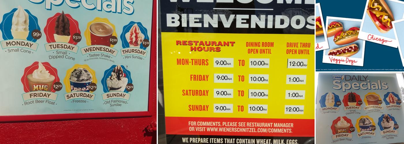 Wienerschnitzel Menu