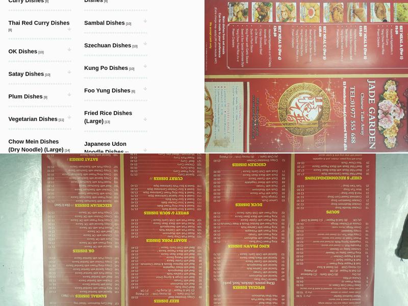 Jade Garden Menu