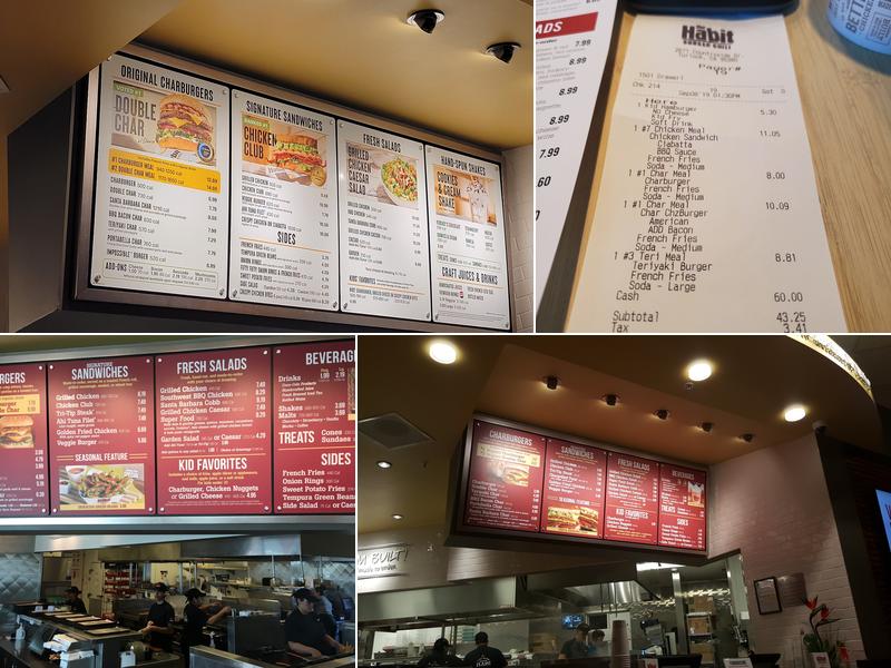 Habit Burger & Grill Menu