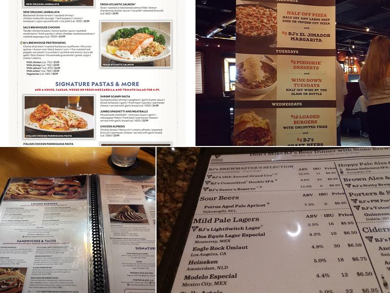 BJ's Restaurant & Brewhouse Menu