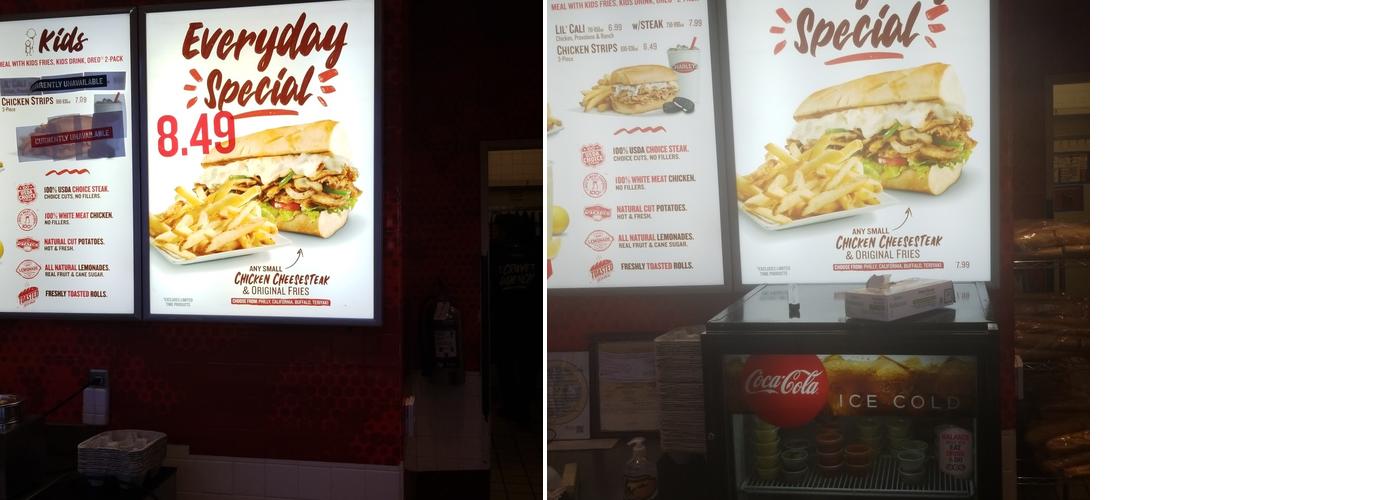 Charleys Cheesesteaks Menu