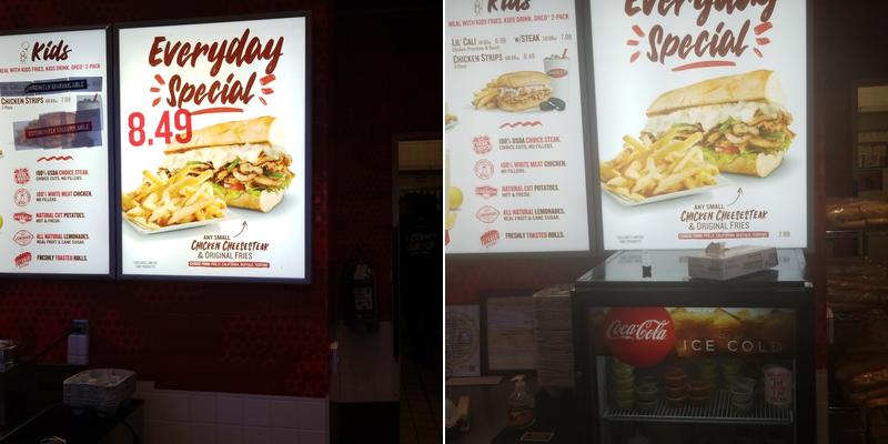 Charleys Cheesesteaks Menu