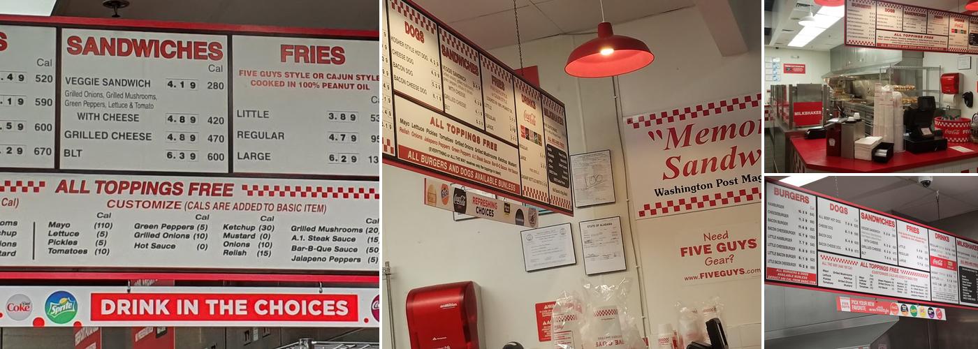Five Guys Menu