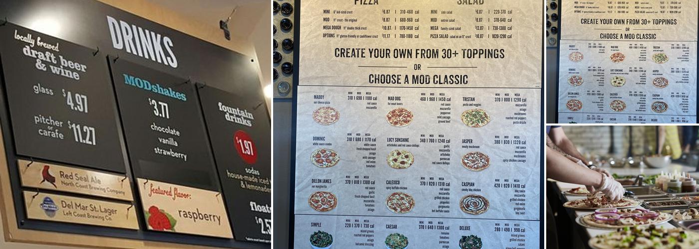 MOD Pizza Menu