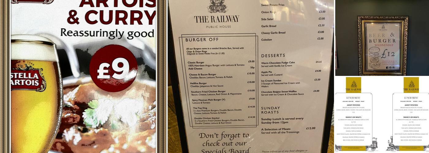The Railway Pub East Grinstead Menu