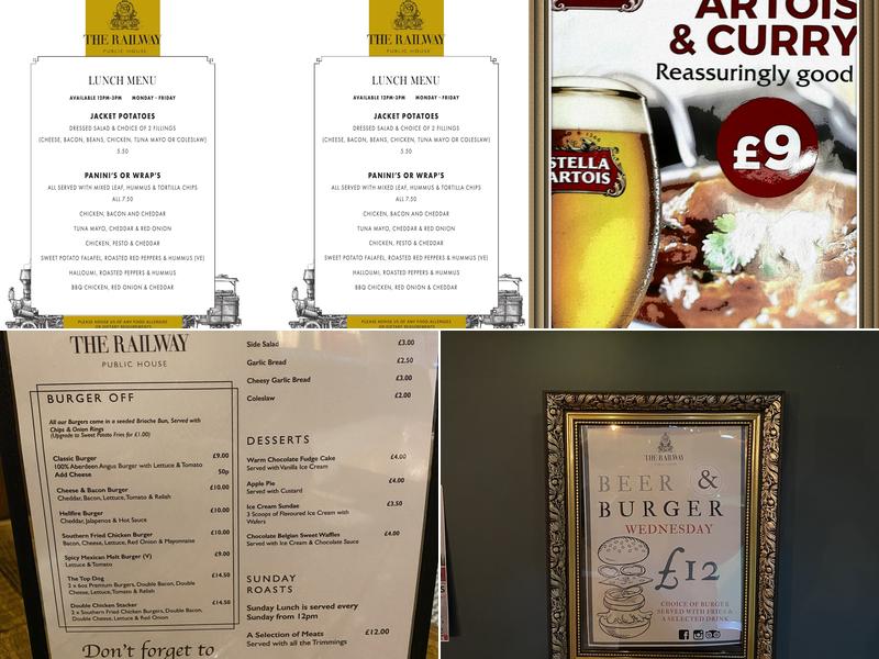 The Railway Pub East Grinstead Menu