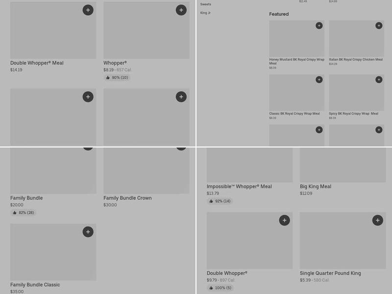 Burger King Menu