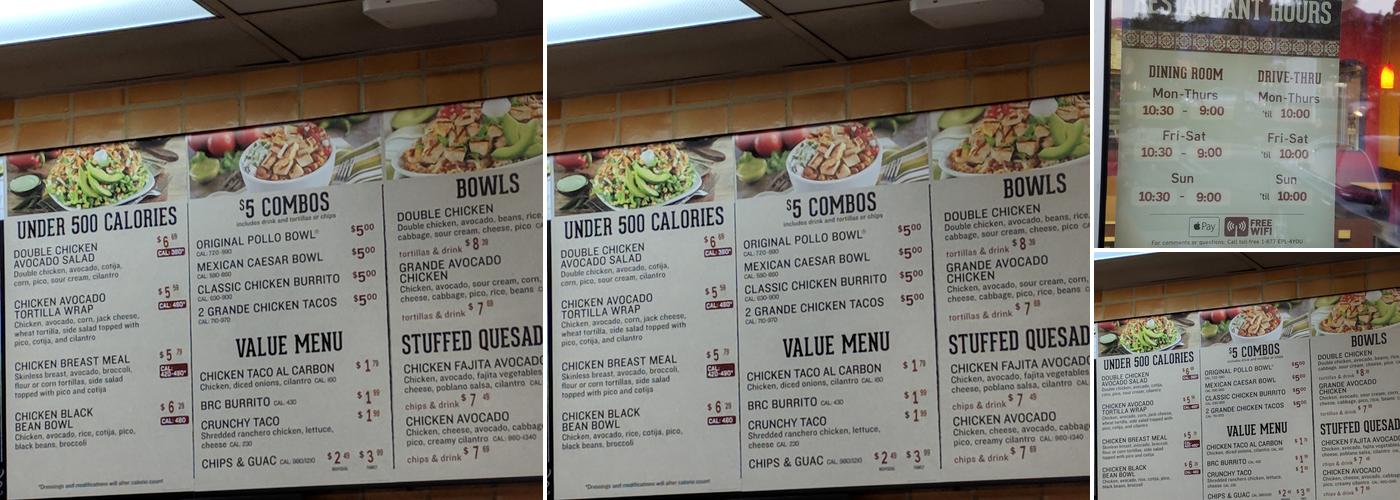 El Pollo Loco Menu