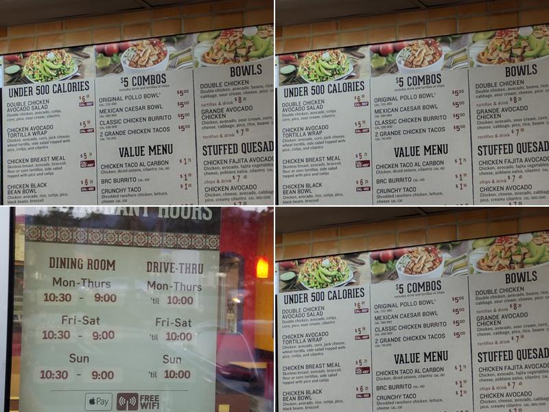 El Pollo Loco Menu