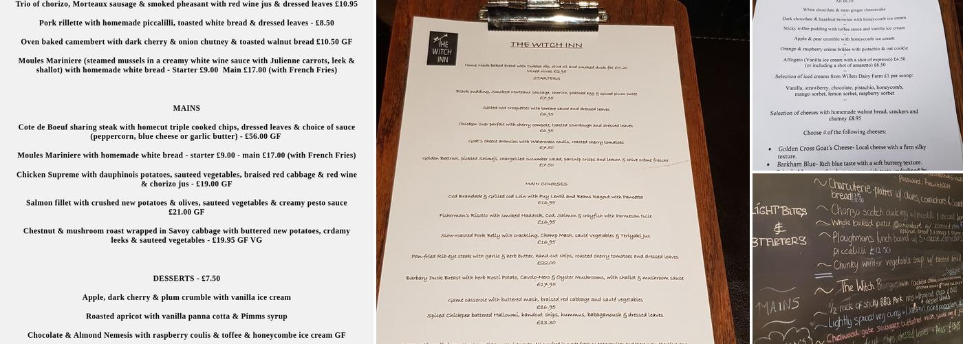 The Witch Inn Menu