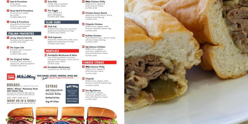 Jersey Mike's Subs Menu